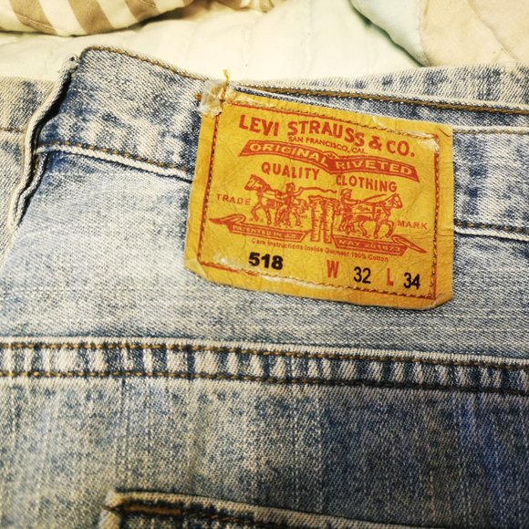 NEW OLS STOCK Levi's 518 Ted Tab Zip Fly 32W 34L - Picture 2 of 5